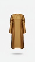 Antique Gold Silk Kurti