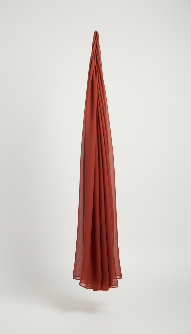 Terracotta Red Georgette Saree