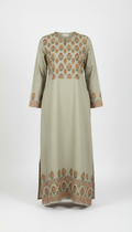 Subtle Sage Cotton Kurti with Exclusive Print